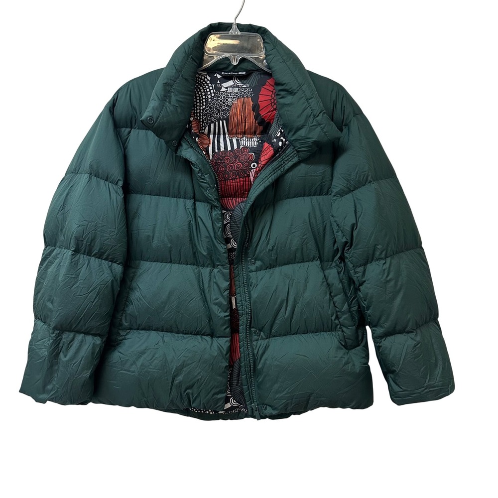 Uniqlo x Marimekko Ultra Light Down Puffer Jacket Green XS 211-426243 Packable
